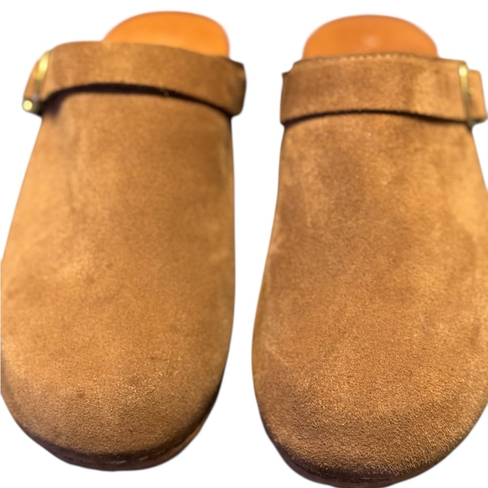Anthropologie suede clogs size 10